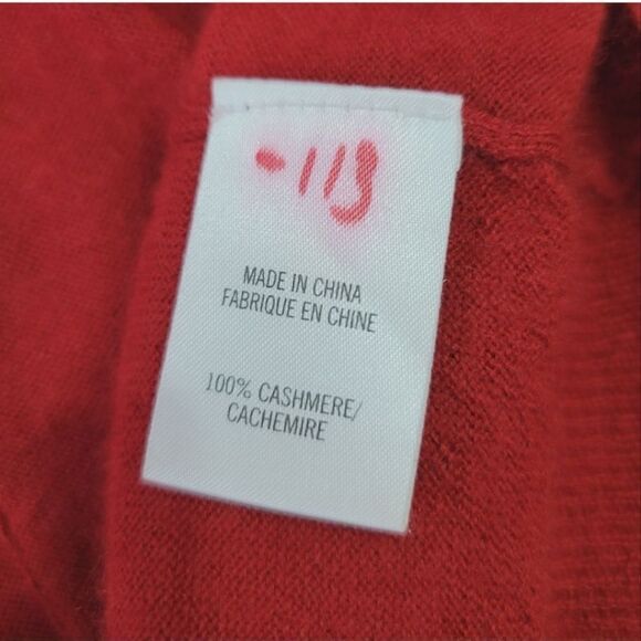 Theory Gwyneth Cashmere Button Down Short Sleeve Cardigan in Red Size P/0 - Picture 10 of 14